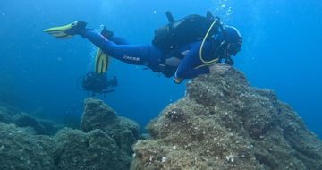 Floating on stone, feeling currents